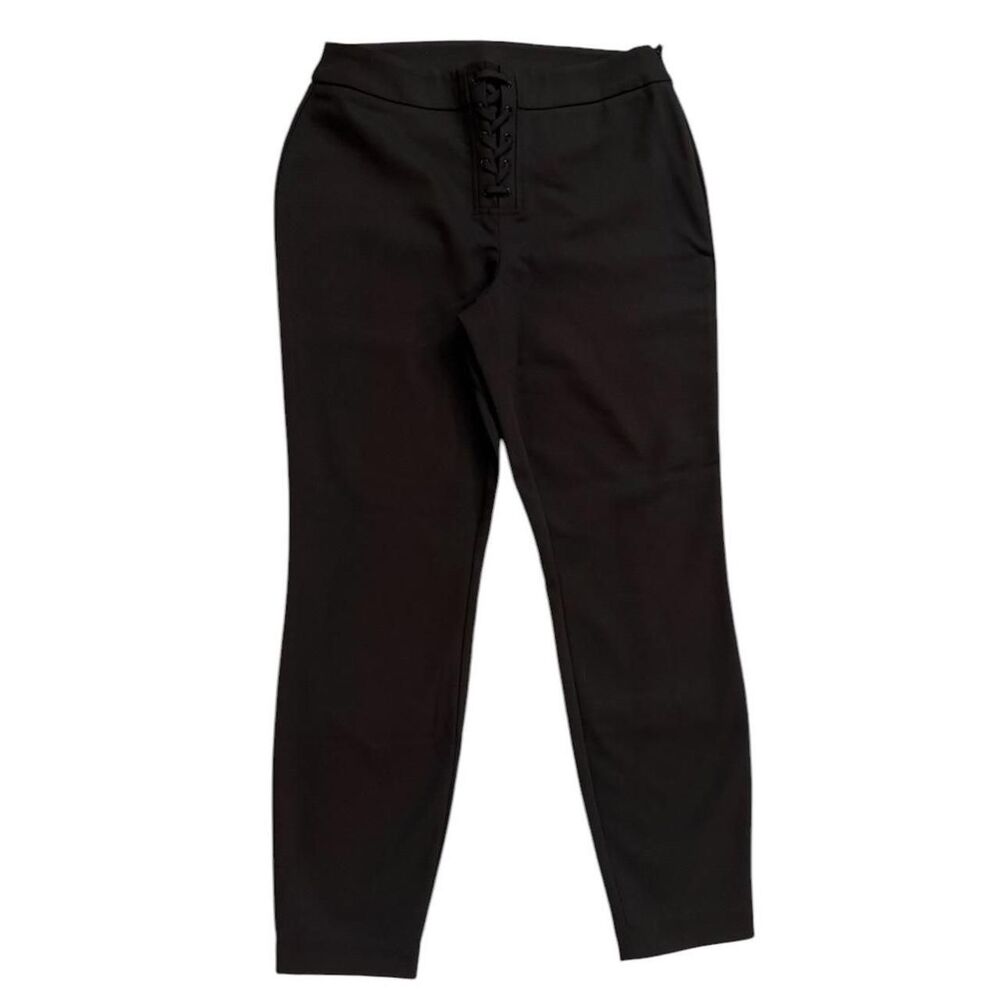 Bar III black lace-up trouser pants